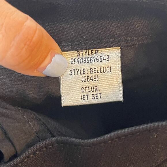 GRLFRND Denim Women's 27 Belluci Logo Spell Out Stirrup Jeans Black - Picture 8 of 9